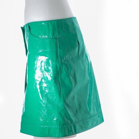 NWOT VERSUS VERSACE Patent Leather Mini Skirt 42 - Picture 4 of 11